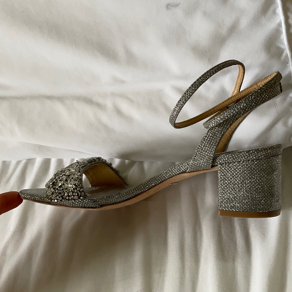 Badgley Mischka Jada embellished strapped shoes